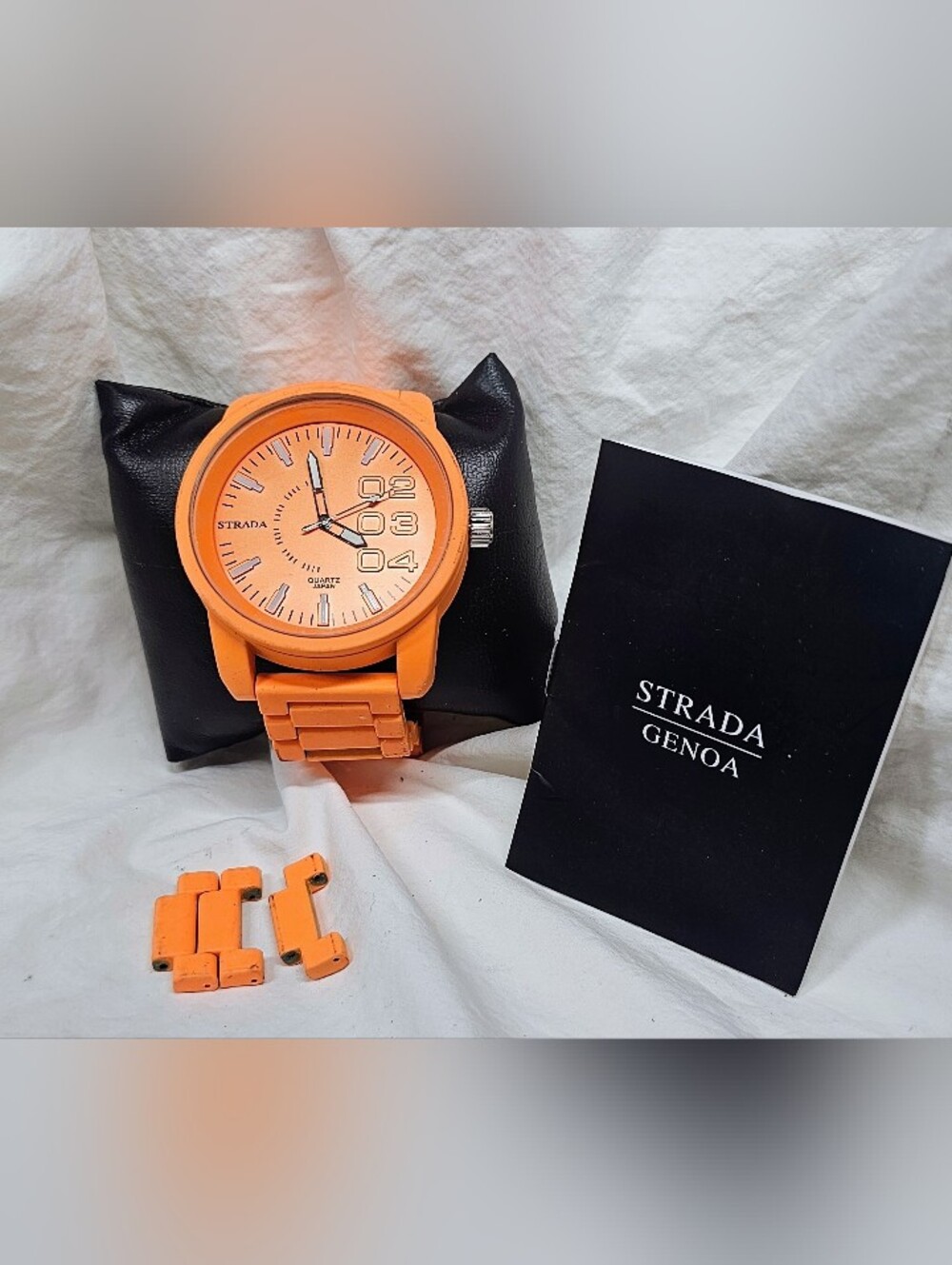 New Strada Genoa Neon Orange Large Oversize Watch